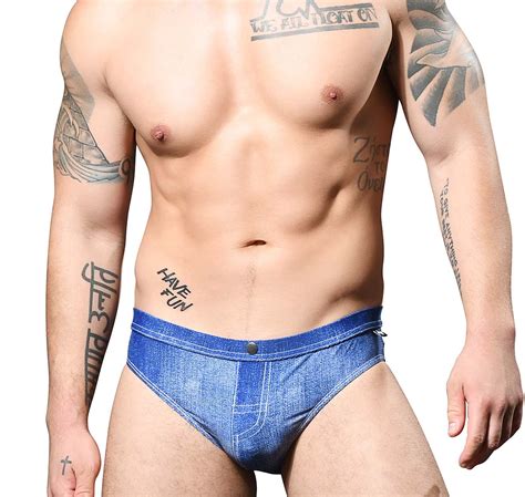 Andrew Christian Swim Brief Denim Bikini Blue Andrew Christian