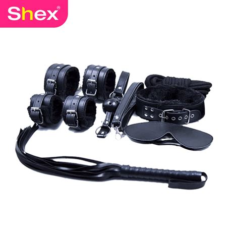 Bdsm Couple Handcuff Blindfold Whip Black Pink Bondage Sex Toy By Shex Shopee Philippines