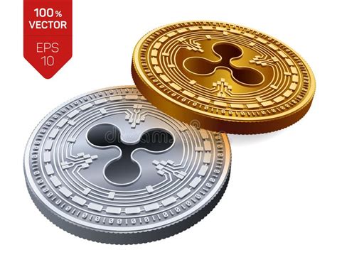 Ripple D Isometric Physical Coins Digital Currency Crypto Currency