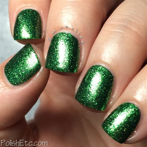 Emerald Green Glitter Nail Polish - Nail Ftempo