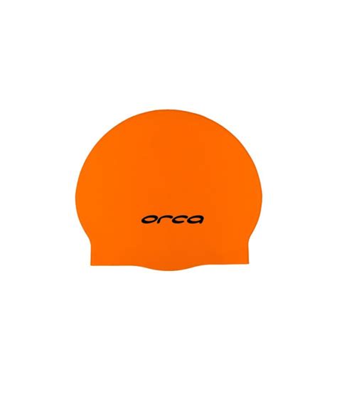 Bonnet De Natation Orca Silicone Swim Cap Orange