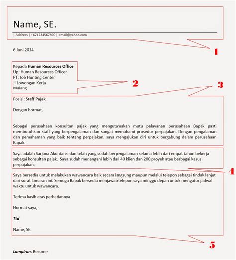 Job Hunting Center : Format Surat Lamaran Kerja yang Efektif dan Komunikatif (dilengkapi video)