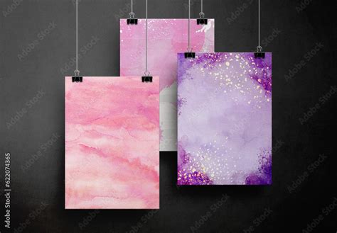 Watercolor Texture Overlay Set Stock Template | Adobe Stock