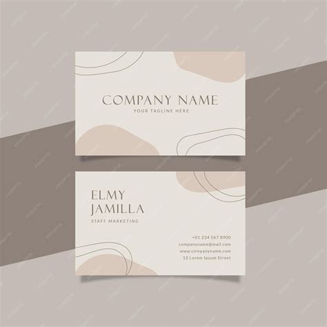 Premium Vector Printable Aesthetic Business Card Template Decorated