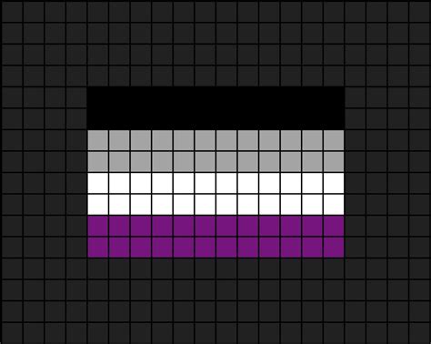 A Pixel Art Template Of The A Sexual Flag From The Pride Community L G