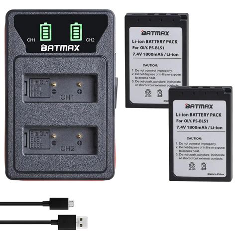 Batmax Bater A Bls De Ps Bls Cargador Dual Led Con Tipo C Para