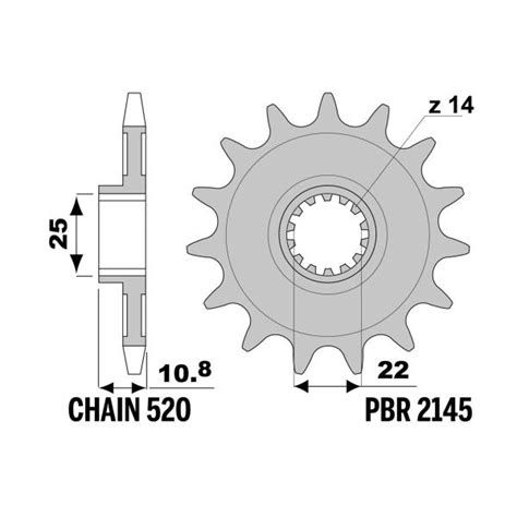 Pignone PBR Z13 Denti Passo 520 Aprilia 45 SXV 450 2005 2010