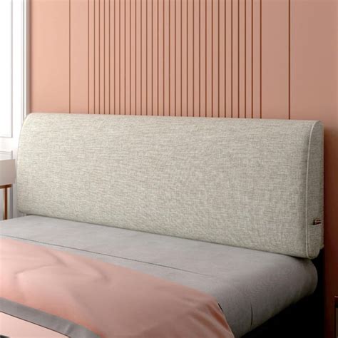 ZZYK Rectangle Headboard Pillow Linen Bed Backrest Large Wall Mounted