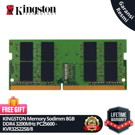 Jual MEMORY RAM PC KINGSTON Sodimm 8GB DDR4 3200MHz PC25600