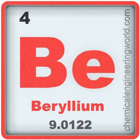 Beryllium Element Properties Archives - Chemical Engineering World