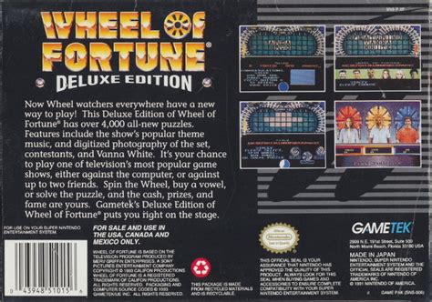 Wheel of Fortune: Deluxe Edition Box Shot for Super Nintendo - GameFAQs