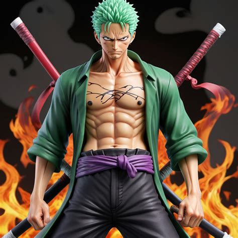 Roronoa Zoro One Piece With His Original 6 Packs W