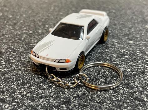 Nissan GT R Skyline R Godzilla Keychain White Hot Wheels Matchbox Etsy