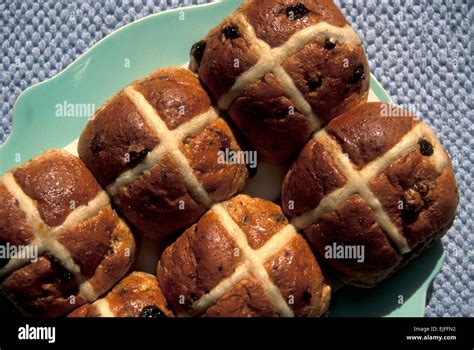 Traditional Easter Hot Cross Buns Stock Photo Alamy