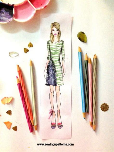 How to draw fashion sketches with free fashion design templates by ...