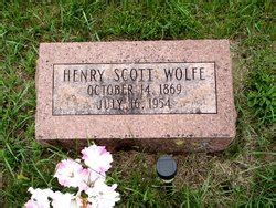 Henry Scott Scottie Wolfe 1869 1954 Homenaje De Find A Grave