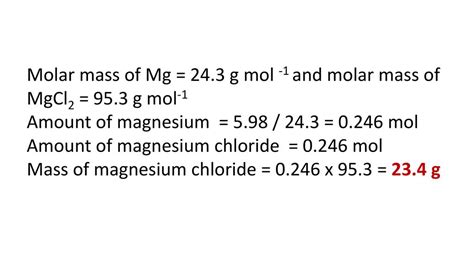 Calculate The Molecular Mass Of Magnesium Chloride Husnahuzepha