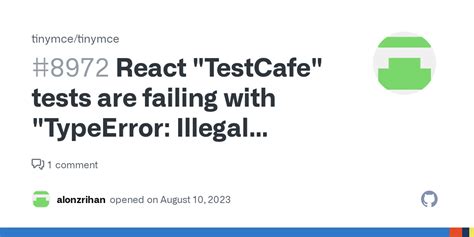 React TestCafe Tests Are Failing With TypeError Illegal Invocation