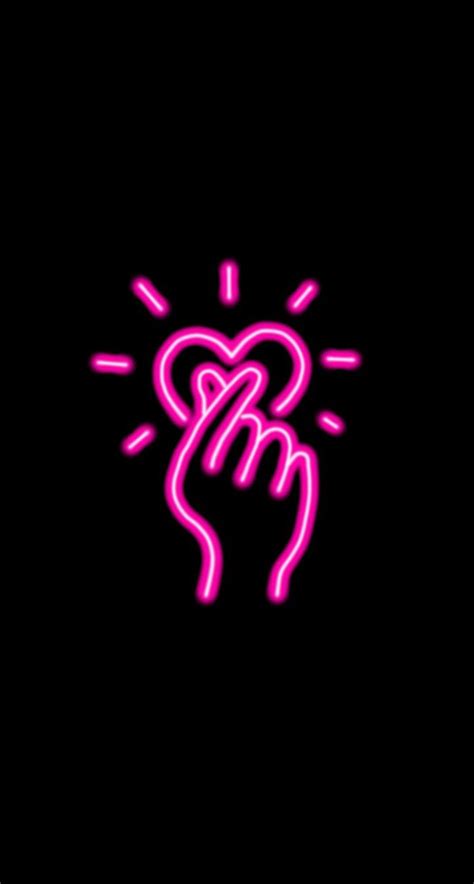 Neon Pink Heart Wallpaper