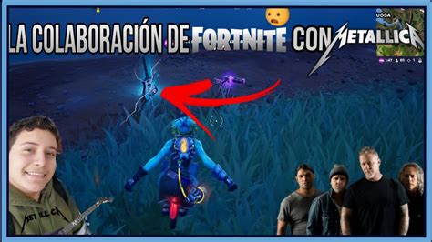 nueva colaboración de fortnite con Metallica nueva arma legendaria de