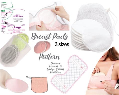 Nursing Pad Pattern Contoured Nursing Pad Breast Pad Reusable