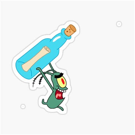 Plankton Carrying Secret Formula Sticker For Sale By Kjss Redbubble