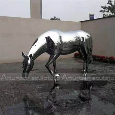 Silver Horse Sculpture