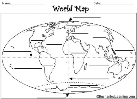 Printable Map Of Oceans And Continents - Printable Maps