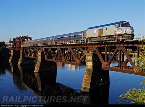 Amtraks Southbound Downeaster Train 686 Is Seen Crossing The Merrimack