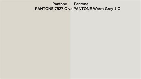 Pantone 7527 C Vs Pantone Warm Grey 1 C Side By Side Comparison