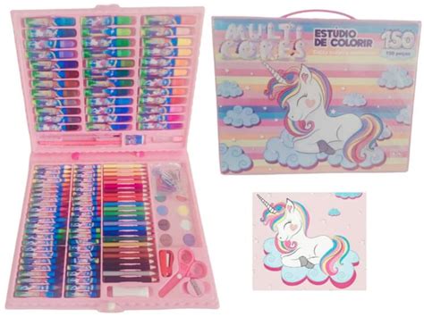 Kit Escolar De Menina Maleta De Pintura Infantil Pe As Desenvolve