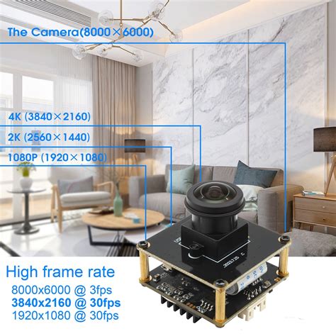 Elp Usb Fisheye Camera Degree Mp Lightburn Camera Wide Angle Pc