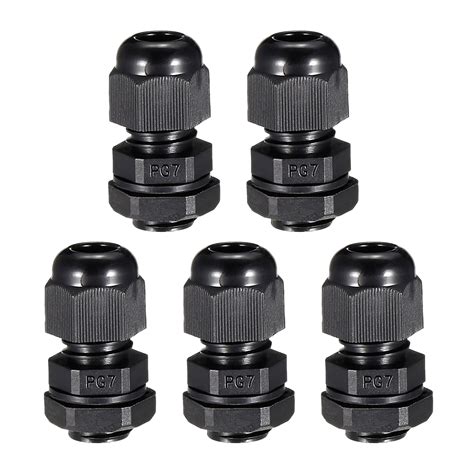 Pg Cable Gland Waterproof Plastic Joint Adjustable Locknut Black For