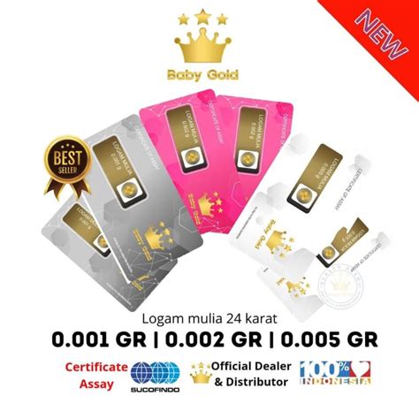 Jual HARGA SATUAN BABY GOLD NEW OLD 0 001 0 002 0 005 GRAM Logam