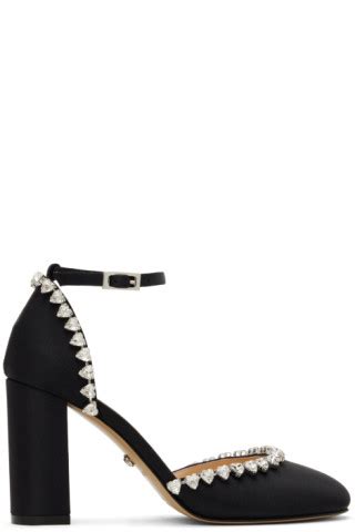 MACH MACH Black Audrey Crystal 95 Heels SSENSE