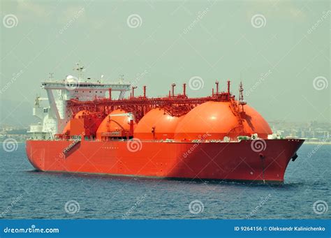 LNG Tankerschip Voor Aardgas Stock Foto Image Of Lading