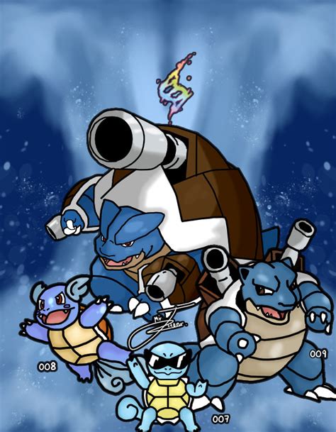 Squirtle Line Evolution by MrJhons900 on DeviantArt