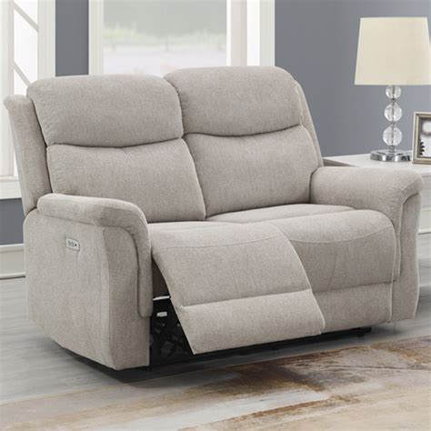 Fiona Fabric Electric Recliner 2 Seater Sofa In Beige NEXT Homebase