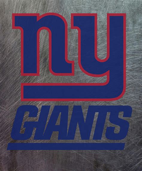 New York Giants On An Abraded Steel Texture Mixed Media By Movie Poster