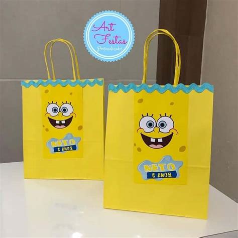Lembrancinha Bob Esponja Simples - Lembrancinha do Bob Esponja: ideias criativas e divertidas
