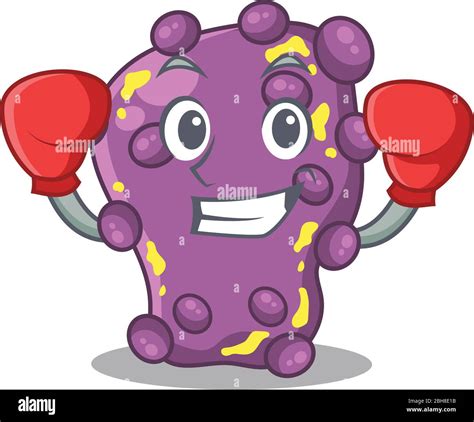 A Sporty Boxing Athlete Mascot Design Of Shigella With Red Boxing