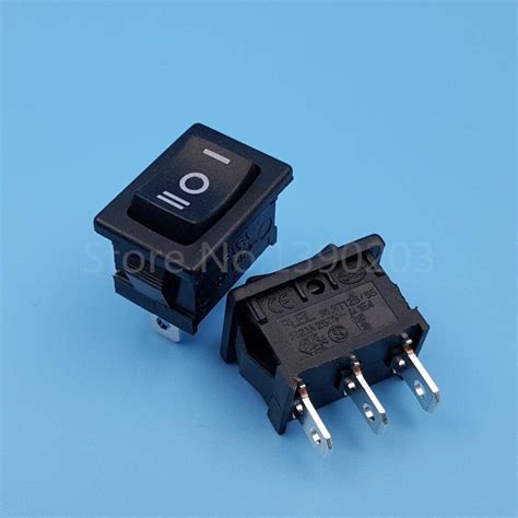 10Pcs RLEIL RL3-1 3Pin ON-OFF-ON 3Position SPDT Mini Rocker Switch 6A ...