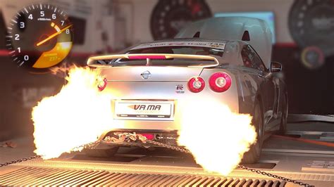 800HP Nissan GT R FLAMETHROWER On The DYNO By VA MA Feat Garret G25