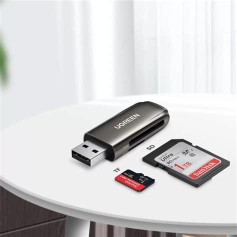 Ugreen USB 3 0 Micro SD ve SD Eş Zamanlı 2 Kart Okuma Yazma Yapabilen