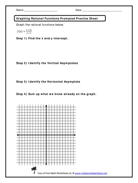 Rational Functions Graphing Worksheet