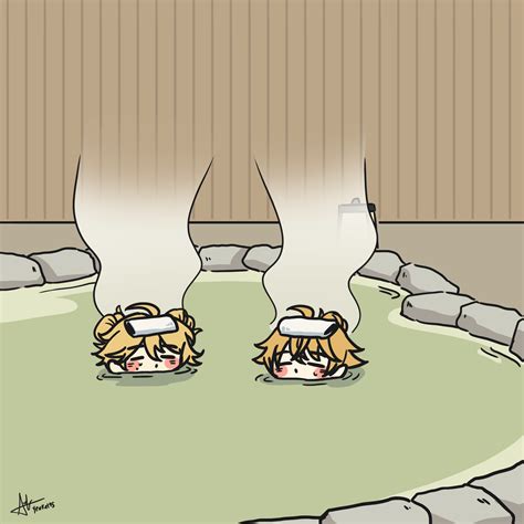 Thoma And Aether Hot Spring Trip Genshin Impact HoYoLAB