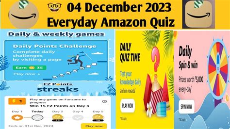 Amazon FZ Coins Quiz Answers Today Amazon Quiz Answers Today 04 Dec