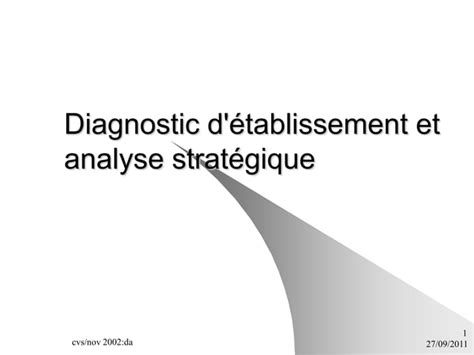 Diagnostic D Tablissement Et Analyse Strat Gique Ppt