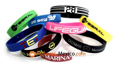 Pulseras De Silicona Personalizadas Pulseras Mexico