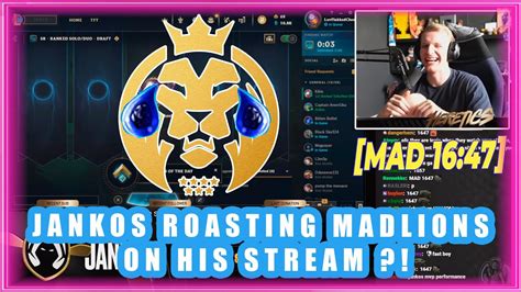 Jankos Roasting Madlions On His Stream Youtube